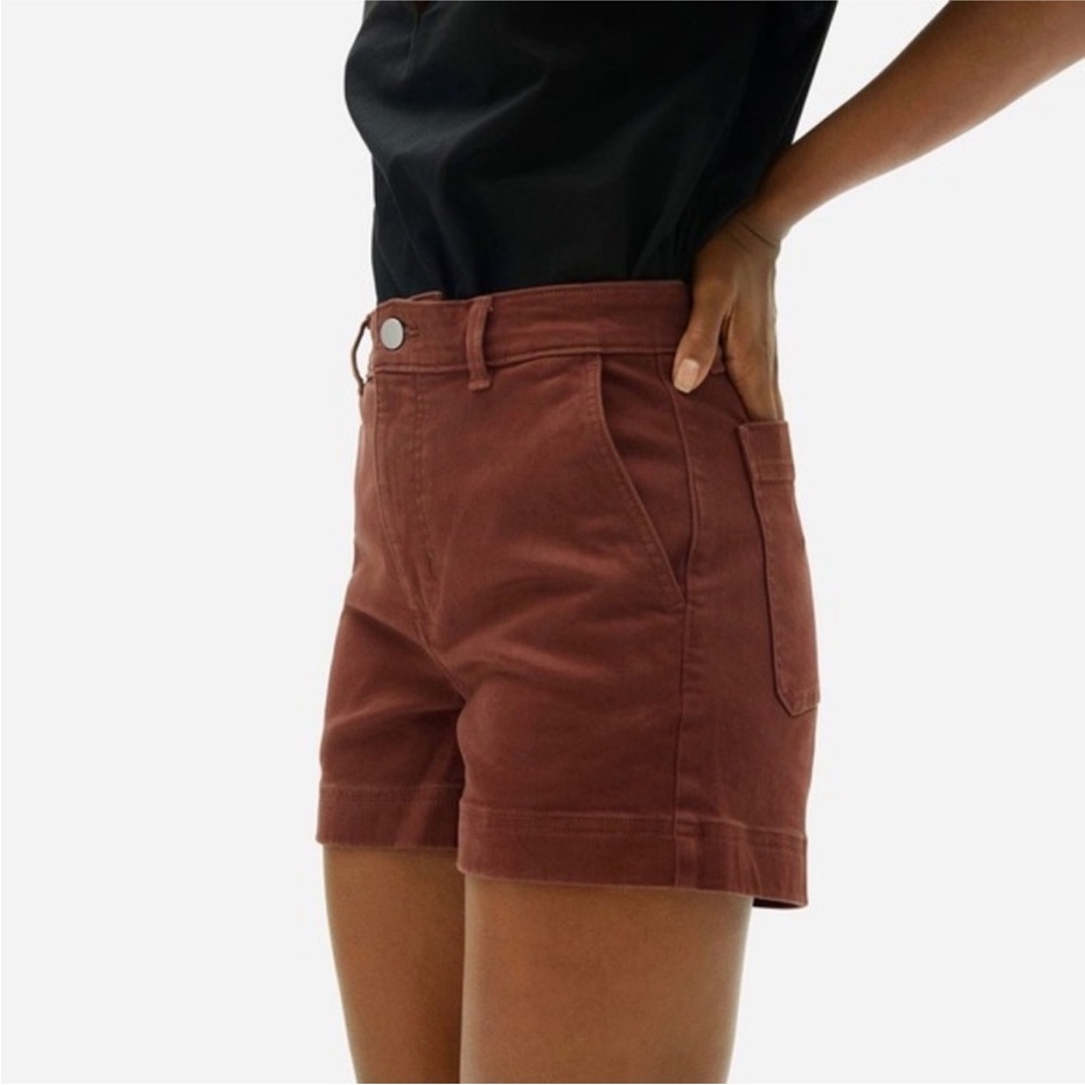 Everlane Chocolate Brown Cotton Twill Shorts
